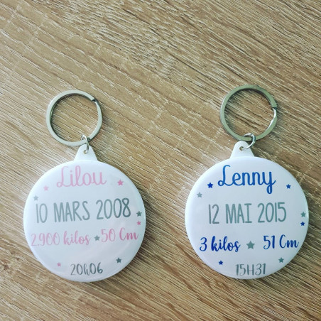 Porte clé naissance