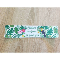 Etiquette bouteille tropicale