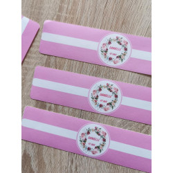 Etiquette bouteille rose...