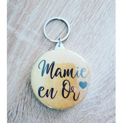 Porte clé Mamie en or