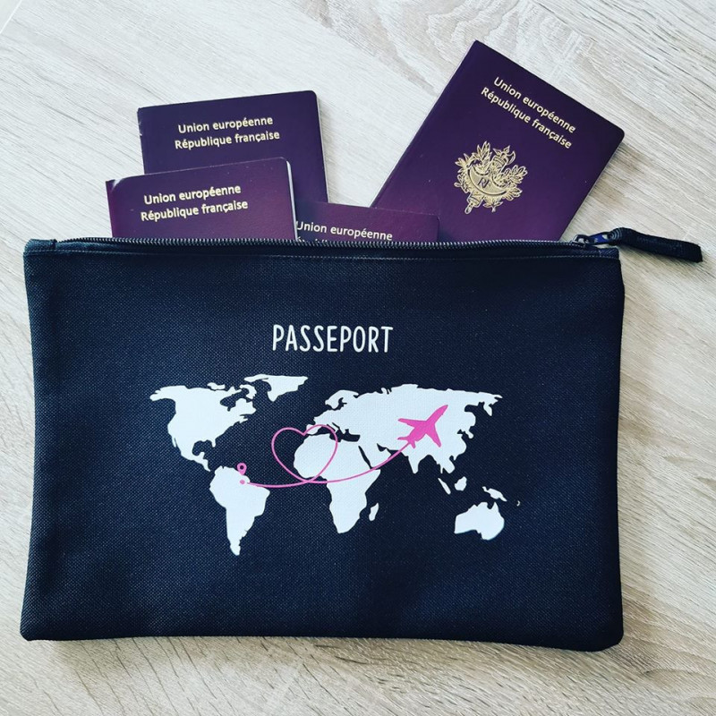 Pochette personnalisée "passeport"