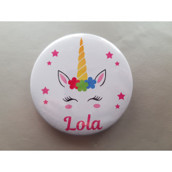 Badge épingle licorne
