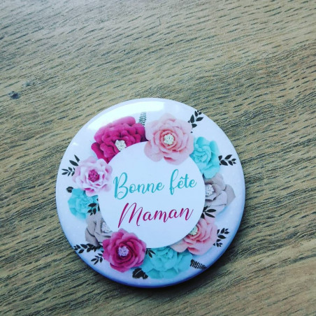 Marque page bonne fête maman fleuri