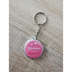 Porte clé Maman d'amour Rose