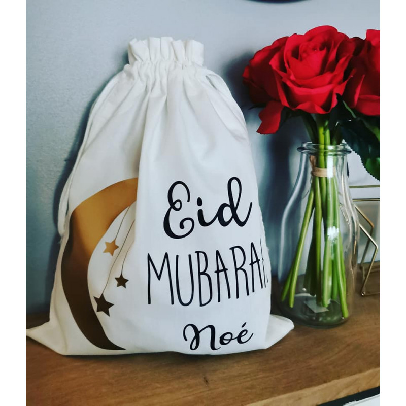 Sac Eid Mubarak motif lune (format M)