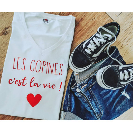 Tee shirt FEMME "les copines c'est la vie"
