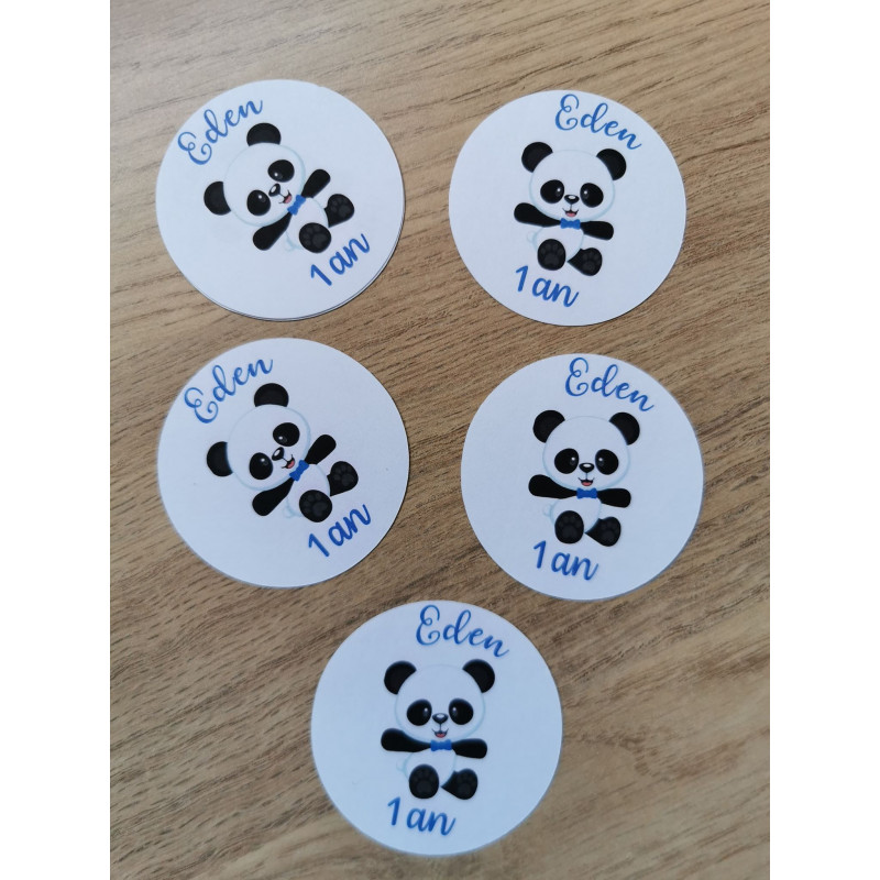 Étiquettes personnalisées Panda