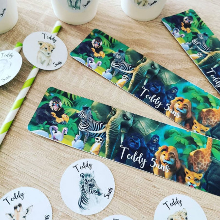 Pailles personnalisées Jungle