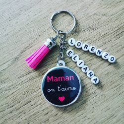 Porte clé maman on t'aime