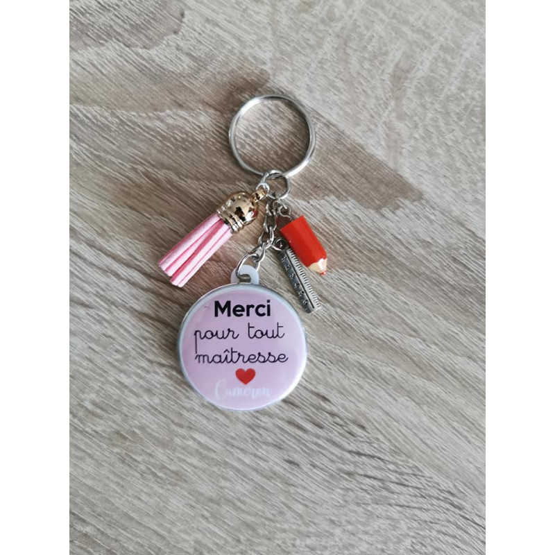 Porte clé Merci pour tout maîtresse