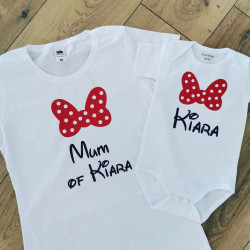 Tee shirt  nœud rouge mum