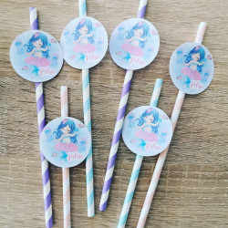 Pailles personnalisées Sirène