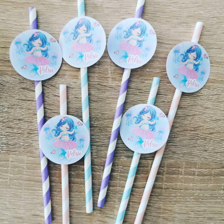 Pailles personnalisées Sirène