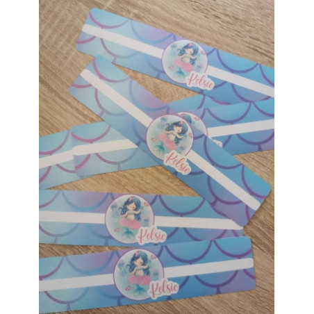 Étiquette bouteille thème sirène