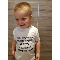 Tee shirt enfant touche pas