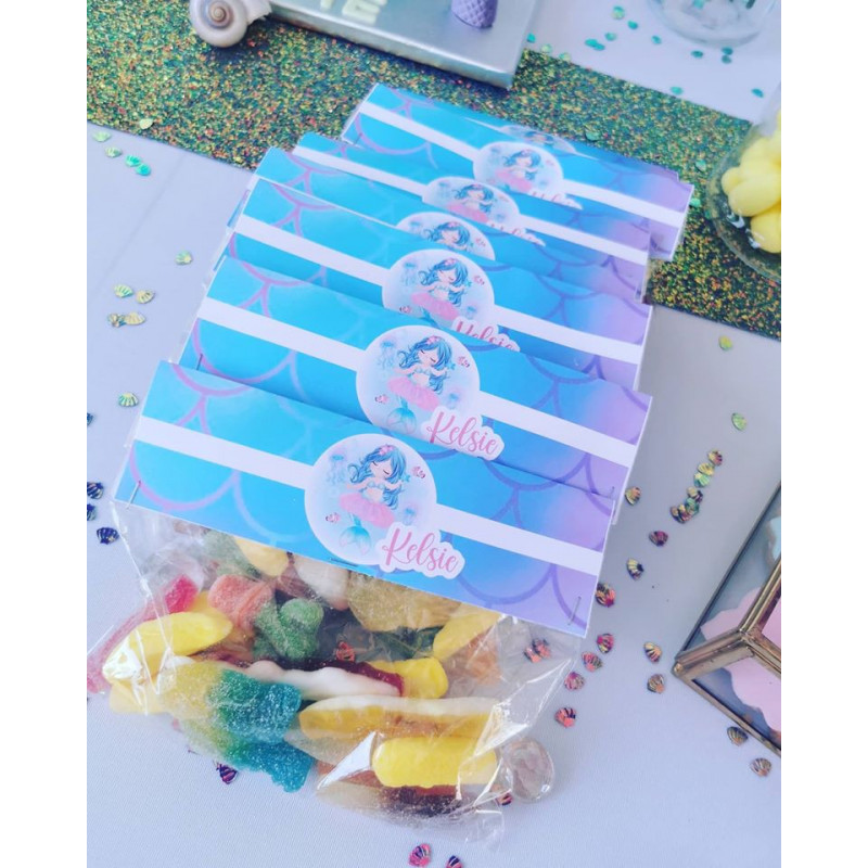 5 pièces sirène motif cadeau mignon en papier bonbons pour fête  d'anniversaire, Mode en ligne
