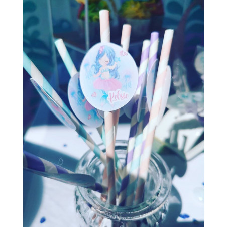 Pailles personnalisées Sirène