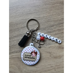 Porte clé infirmière prénom...
