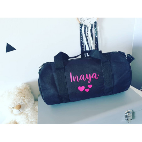 Sac de sport prénom coeur