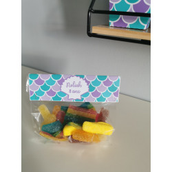 Sac invités bonbons sirène