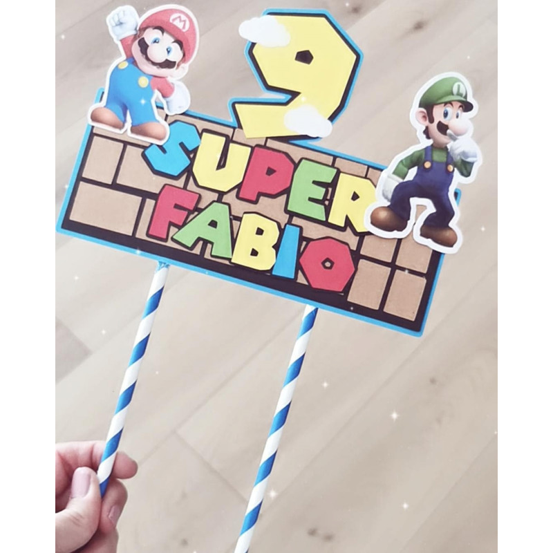 Toppers personnalisé Super Mario