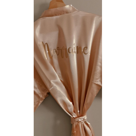 Peignoir Kimono satin personnalisé