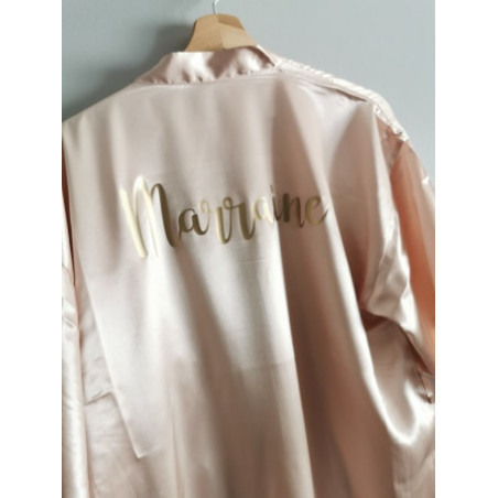 Peignoir Kimono satin personnalisé