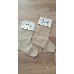 Botte de Noël Jute prénom 2