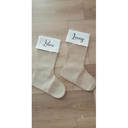 Botte de Noël Jute prénom