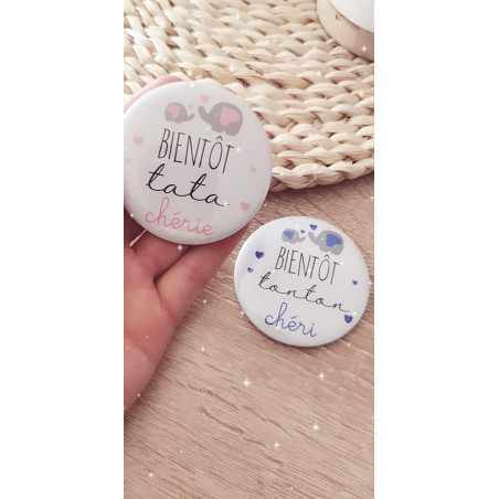 Porte clé/Magnet bientôt Tata/tonton
