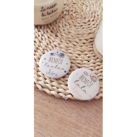 Porte clé/Magnet bientôt Tata/tonton