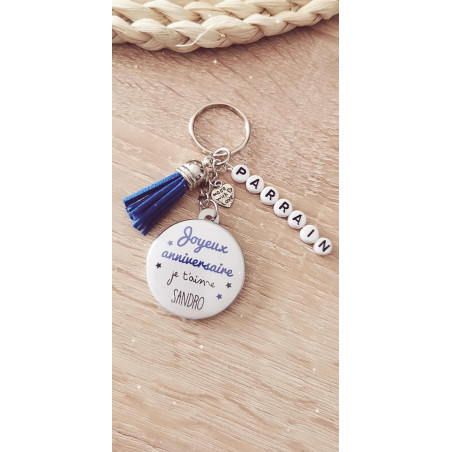 Porte clé joyeux anniversaire