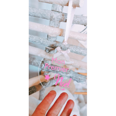 Boule de Noël plate Mon premier noël