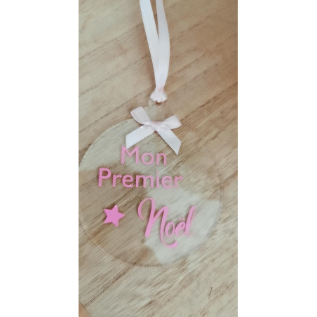 Boule de Noël plate Mon premier noël