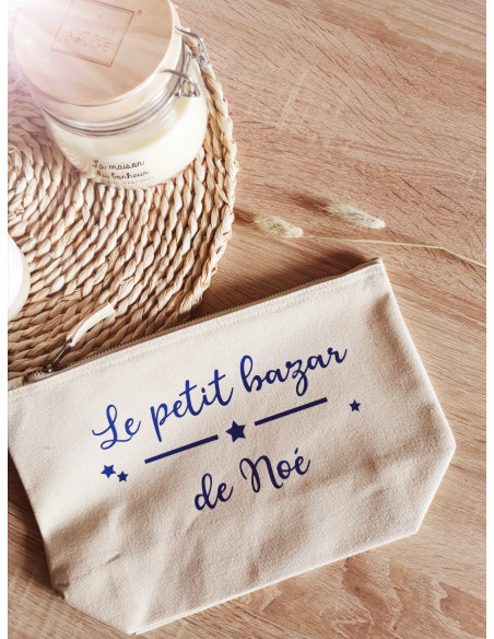 Trousse enfant personnalisée « Le petit bazar de » – Prénom