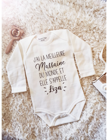 Body bébé personnalisé – La meilleure marraine ou le meilleur parrain du monde