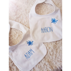 bavoir Prénom motif tâche