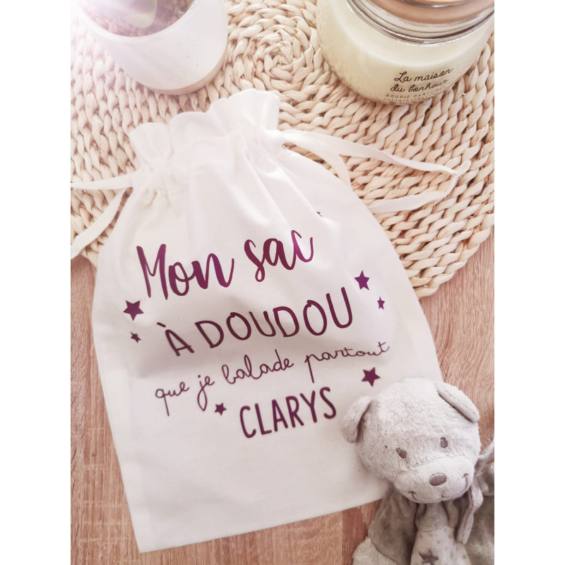 Sac à doudou personnalisé – Mon sac à...