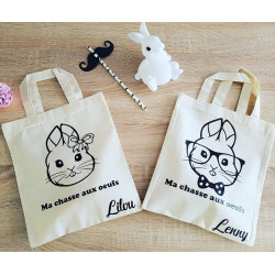 Mini Sac Pâques motif lapin