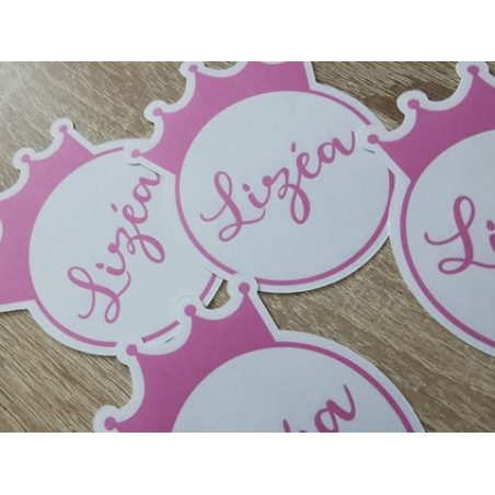 Étiquettes personnalisées princesse
