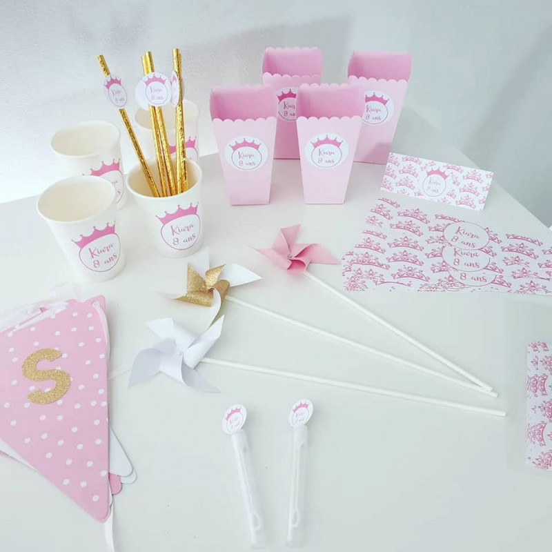 Étiquettes personnalisées princesse