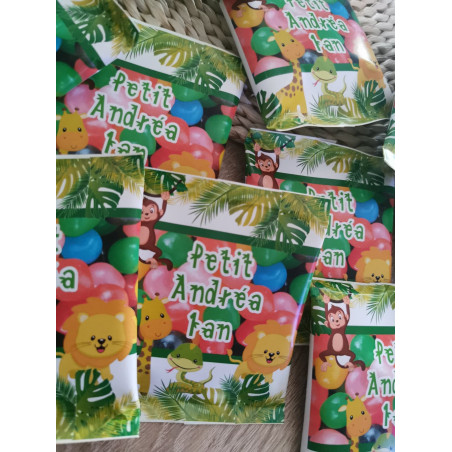 Bonbons personnalisés jungle