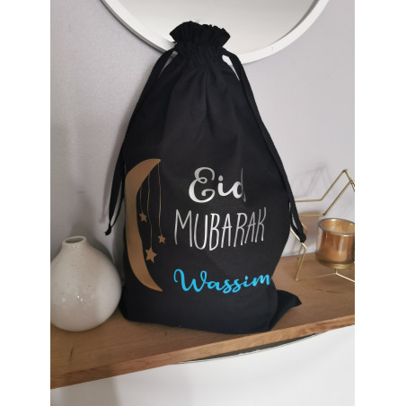 Sac Eid Mubarak motif lune (format M)