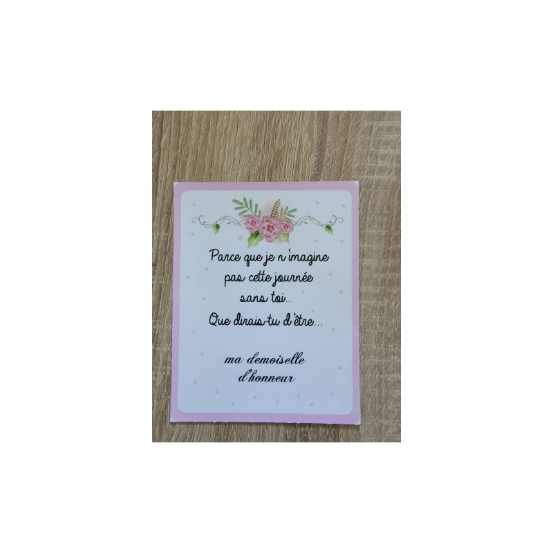 Carte à gratter Témoin motif fleuri