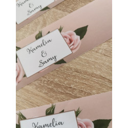 Etiquette bouteille rose 2