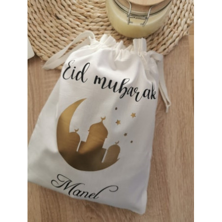 Sac Eid Mubarak motif mosquée (format M)