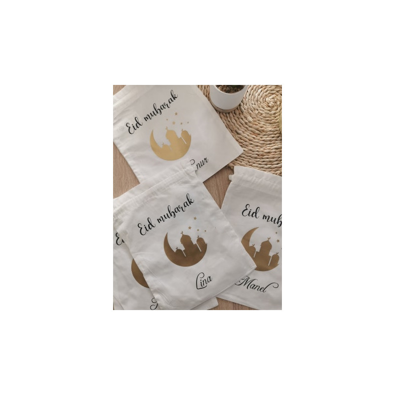 Sac Eid Mubarak motif mosquée (format M)
