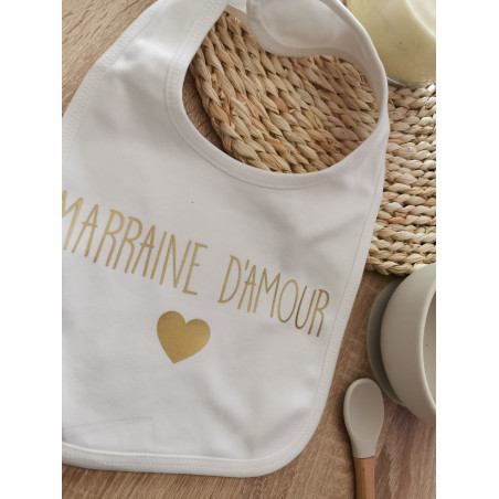 Bavoir marraine d'amour