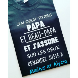 Tee shirt discount personnalisé beau papa