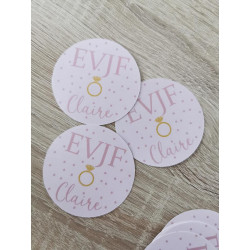 Etiquettes ronde EVJF